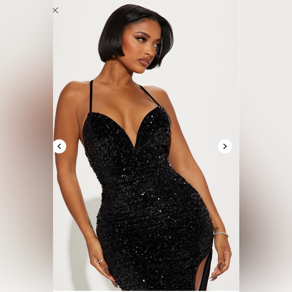 Fashion Nova Black Bodycon Cocktail Dress